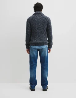 Workwear Merino Wool Blend Shawl Cardigan