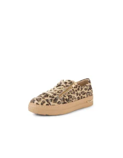 Wovi Metallic Leopard Zip Detail Sneakers