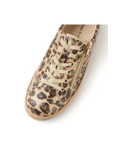Wovi Metallic Leopard Zip Detail Sneakers