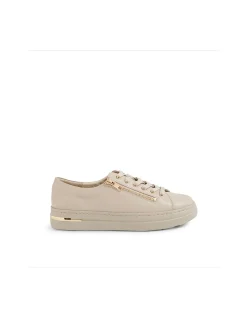 Wovi Zip Detail Leather Casual Sneakers