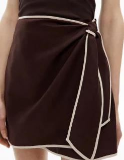 Wrap Tie Mini Skirt