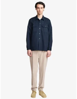 Wright Classic Cotton Navy Overshirt