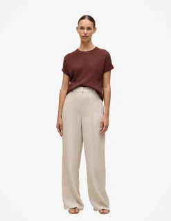 Yarn Dyed Linen Pintucked Pant