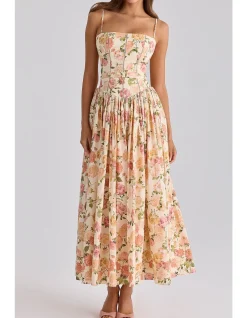 YSABELLA'COTTON MIDI SUNDRESS