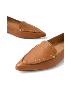 Yukka Stitch Detail Pointed Toe Loafers