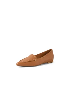 Yukka Stitch Detail Pointed Toe Loafers