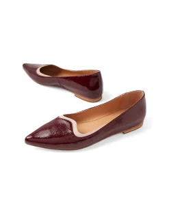 Yumis Two Tone Pointed Ballet Flats