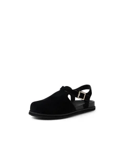 ZANY MI Suede Buckle Slingback Flats