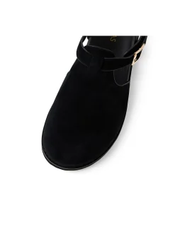ZANY MI Suede Buckle Slingback Flats