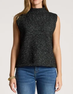 Zarda Variegated Wool Blend Knit Vest