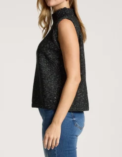 Zarda Variegated Wool Blend Knit Vest
