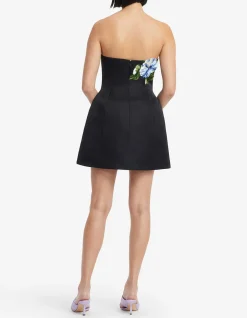 Zaria Applique Floral Bustier Mini Dress