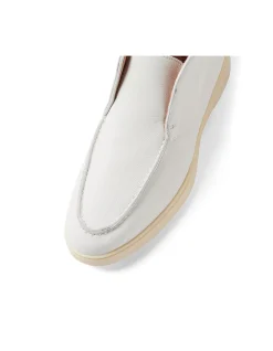 Zeast Vanilla Leather Slip On Ankle Boots