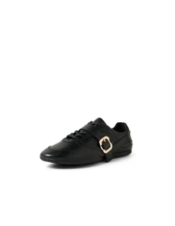 Zig Buckled Leather Strap Sneakers