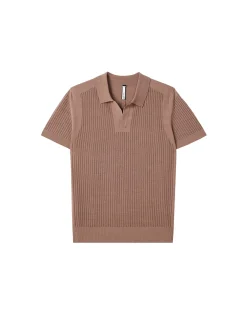 ZIG ZAG LACE TECH KNIT POLO