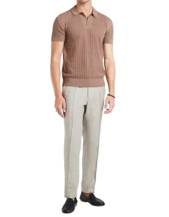 ZIG ZAG LACE TECH KNIT POLO