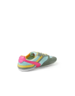 Zimma Bright Multi Colour Lace Up Sneakers