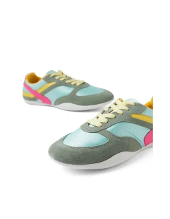 Zimma Bright Multi Colour Lace Up Sneakers