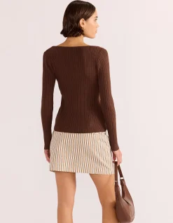 ZINNIA ASYMMETRIC KNIT TOP