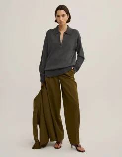 Zip Polo Knit - Lara Worthington