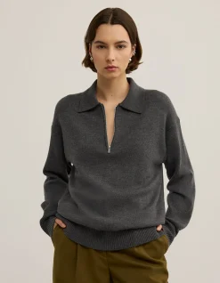 Zip Polo Knit - Lara Worthington