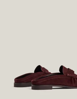 Zoe Suede Mule Loafers