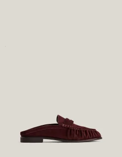 Zoe Suede Mule Loafers