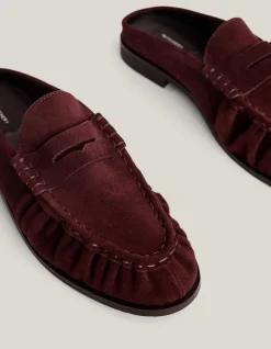 Zoe Suede Mule Loafers