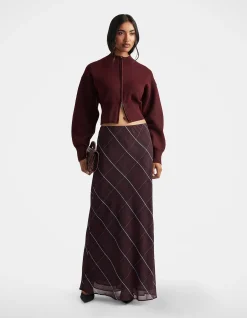 Zoey Zip Cropped High Neck Knit Jumper