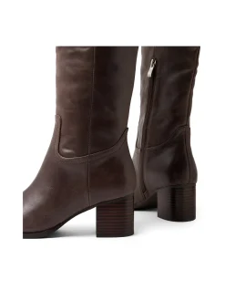Zucker Block Heel Knee High Boots