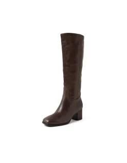 Zucker Block Heel Knee High Boots