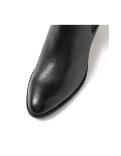 Zymba Block Heel Leather Chelsea Boots