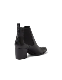 Zymba Block Heel Leather Chelsea Boots